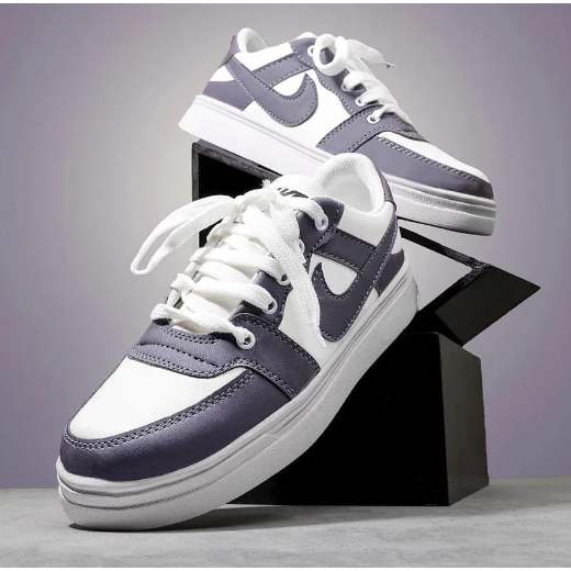Men's Grey Rexine Comfort Sneakers