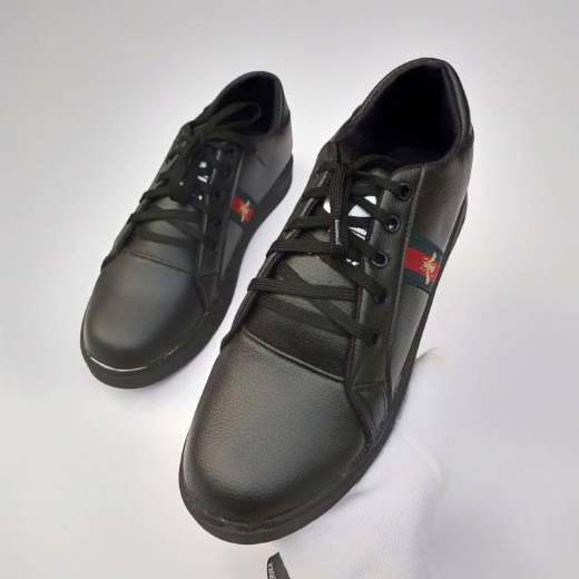 Men's Black Rubber Casual Sneakers