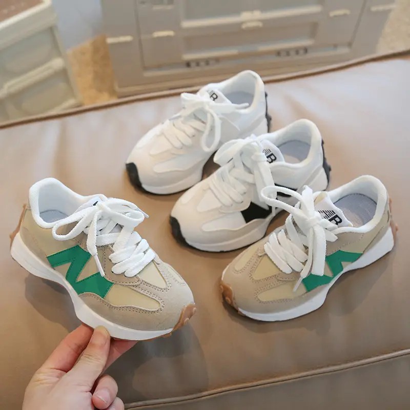Girl's White Korean Lace-Up Sports Shoes (Size 31-35)