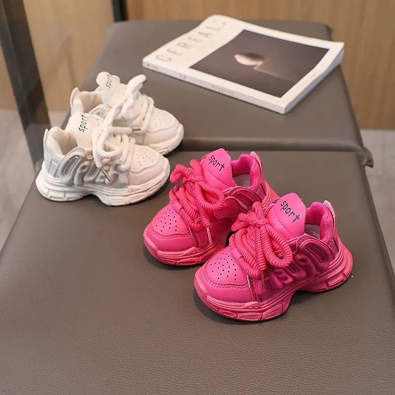 Kids Rose Red Running Shoes